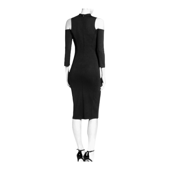 Felicity &CoCo Kenley Cold Shoulder Midi Bodycon dress - size Large - Picture 3 of 6